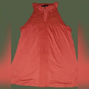 Cable & Gauge Womens Boho Crochet W/Lace Sleeveless HalterTop Sz. SM